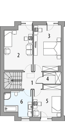 Piętro 1 projektu - Oskar 3 - segment lewy
