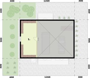 Poddasze projektu - G348 budynek gospodarczy