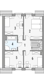 Poddasze projektu - Kalipso 1 - bliźniak LLL