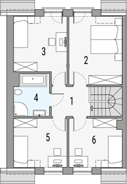 Poddasze projektu - Kalipso 1 - segment lewy