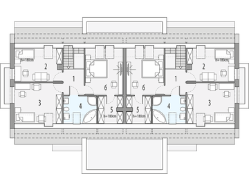 Poddasze projektu - Vivien b - dwulokalowy PLP