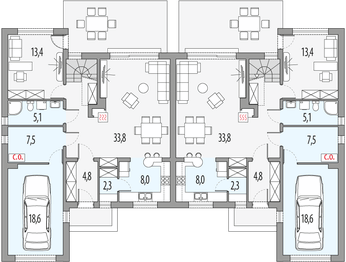 Parter projektu - Vivien A - dwulokalowy L+LL
