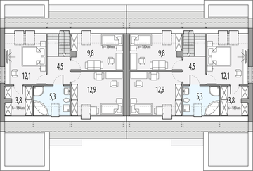 Poddasze projektu - Vivien A - bliźniak L+LL