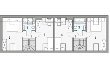 Poddasze projektu - Maluch - dwulokalowy LLL