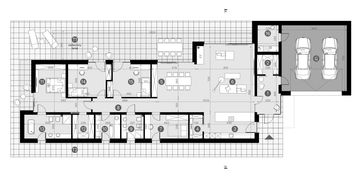 Projekt domu HomeKoncept 90 - rzut parteru, dom liczy 4 pokoje, 2 łazienki i wc