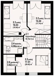 Poddasze projektu - Gładyszów 3m21