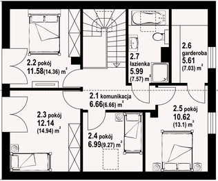 Poddasze projektu - Gryfice 3m21