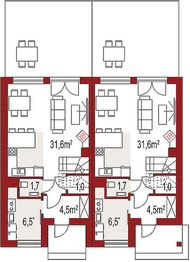 Parter projektu - Iskra B jednorodzinny dwulokalowy