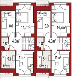Poddasze projektu - Iskra B jednorodzinny dwulokalowy