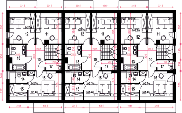 Poddasze projektu - Głuszec III Mode z garażem 1-st. szeregówka [A-SZ]