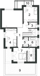 Piętro 1 projektu - Dynamiczny D22 wariant I