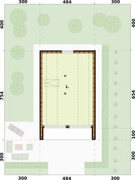 Poddasze projektu - Moca A OC szkielet drewniany dom letniskowy na zgłoszenie do 35m2