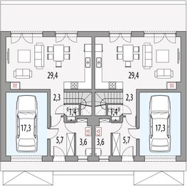 Parter projektu - Kalipso 2 dwulokalowy L+LL