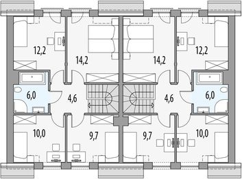Poddasze projektu - Kalipso 2 dwulokalowy L+LL