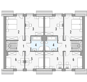Poddasze projektu - Kalipso 2 - dwulokalowy PLP