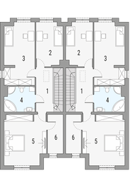Piętro 1 projektu - Konrad 2 - dwulokalowy LLL