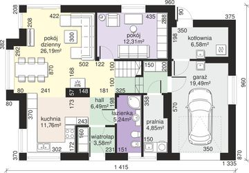 Parter projektu - Dom przy Cyprysowej 63
