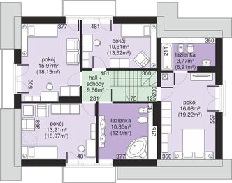 Poddasze projektu - Dom przy Cyprysowej 63