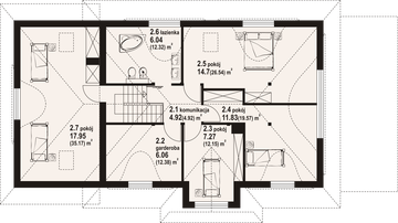 Poddasze projektu - Chmielniki 87 dw