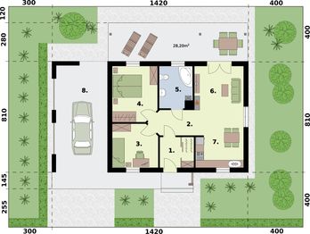 Parter projektu - Barbados 3B dom letniskowy z wiatą