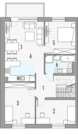 Piętro 1 projektu - Merlin 3 - segment lewy