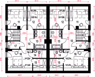 Poddasze projektu - Głuszec III z garażem 1-st. bliźniak [A-BL]