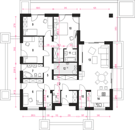Parter projektu - Klara II bez garażu [B]