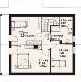 Poddasze projektu - Świdnica mała 16 dws