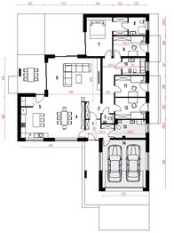 Parter projektu - Arnika z garażem 2-st. [A]