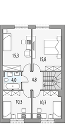 Piętro 1 projektu - Norbert 6 - segment p