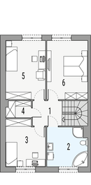Piętro 1 projektu - Norbert 1 - segment lewy