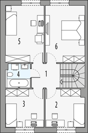 Piętro 1 projektu - Norbert 5 - segment lewy