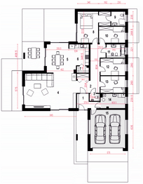 Parter projektu - Arnika II z garażem 2-st. [A]