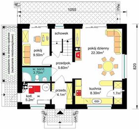 Parter projektu - BW-36 (bez garażu)