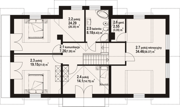 Poddasze projektu - Bielowice