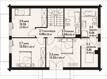 Poddasze projektu - Henryków a1 dw