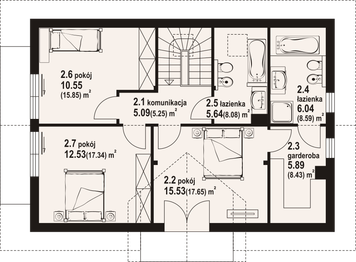 Poddasze projektu - Henryków a1 dws