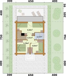 Poddasze projektu - L-305 z piwnicą