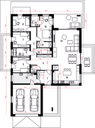 Parter projektu - Czarnuszka z garażem 2-st. [A]
