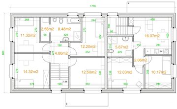 Piętro 1 projektu - eko Typowy 61