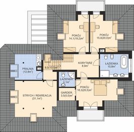Poddasze projektu - APS 041 wariant 2