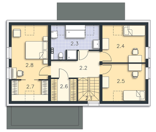 Poddasze projektu - Newcastle III DCP364b
