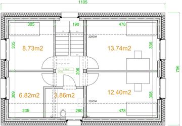 Poddasze projektu - eko Typowy 62