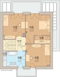 Poddasze projektu - Lungo 4 modern