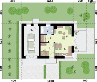 Parter projektu - Orlean 8 C dom mieszkalny, całoroczny