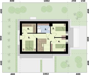 Poddasze projektu - Orlean 8 dom letniskowy