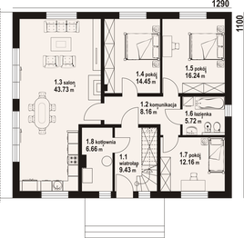 Parter projektu - Andrzejówka 22 m