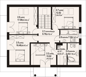 Poddasze projektu - Darłowo a1m