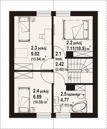 Poddasze projektu - Gładyszowo aa 70