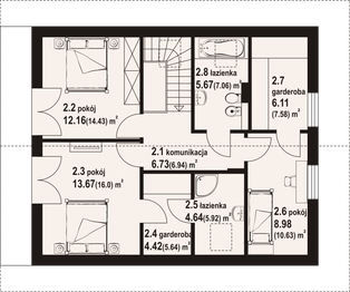 Poddasze projektu - Gryfinowo b1m